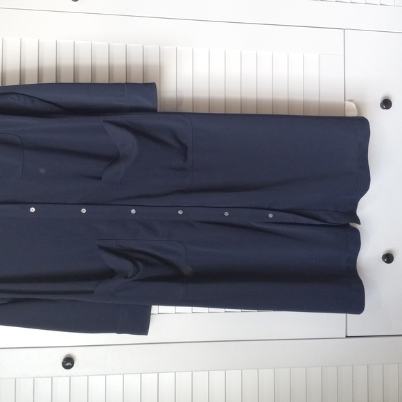 J.Crew Wmen's Stylish Navy Long Sleve Button Up Dresss Size S - Picture 6 of 16